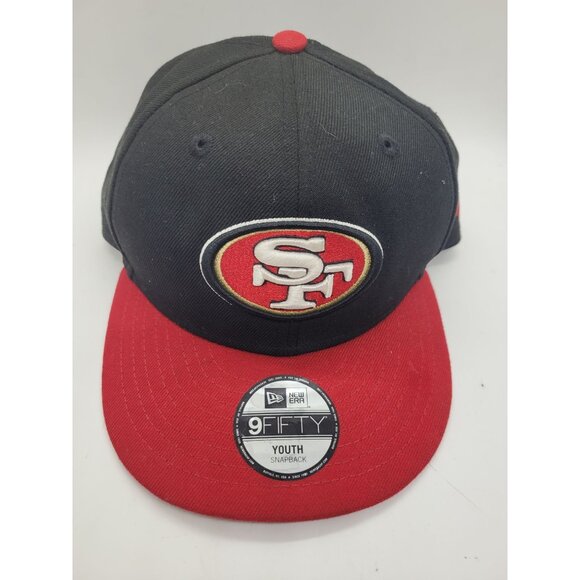 Youth San Francisco 49ers New Era 9FIFTY Snapback Hat NEW NFL Football red black - Picture 1 of 5